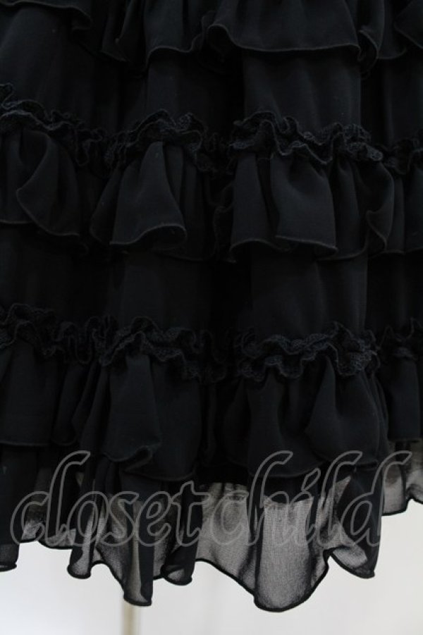 画像5: Angelic Pretty / ジョーゼットフリルシンフォニーワンピース Free ブラック H-25-06-17-1019-AP-OP-NS-ZH (5)