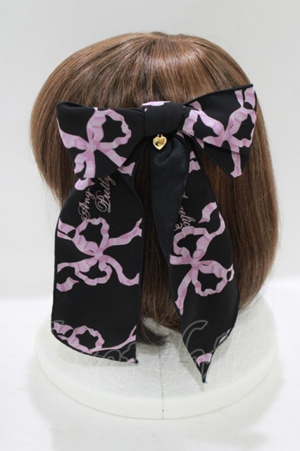 画像2: Angelic Pretty / Sweetie Ribbonリボンクリップ  ブラック/ピンク H-25-06-17-069-AP-AC-NS-ZH (2)