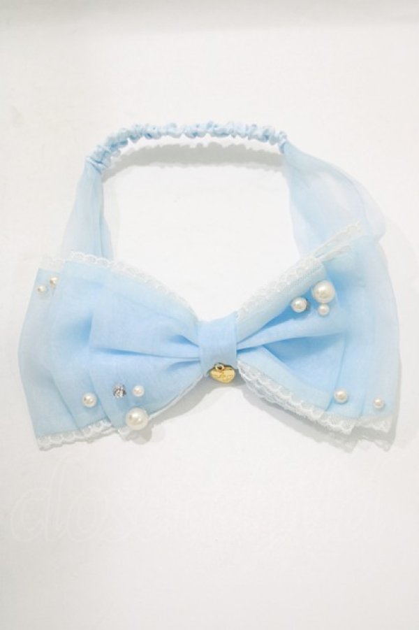 画像2: Angelic Pretty / Partyリボンヘアバンド  サックス H-25-06-17-070-AP-AC-NS-ZH (2)