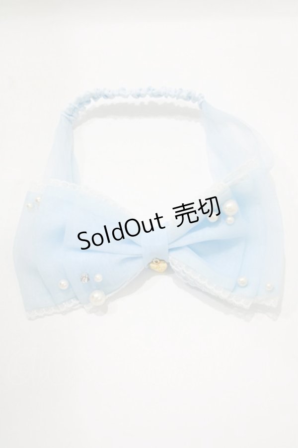 画像2: Angelic Pretty / Partyリボンヘアバンド  サックス H-25-06-17-070-AP-AC-NS-ZH (2)