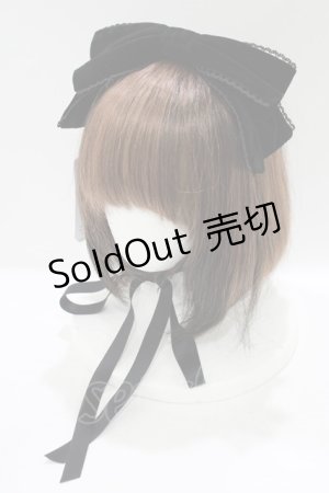 画像: axes femme kawaii / ベロアリボンヘッドドレス  ブラック H-25-06-17-072-AX-AC-NS-ZH