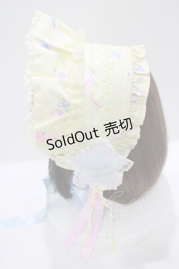 画像2: Angelic Pretty / Dreamy ベビールームハーフボンネット  イエロー H-25-06-17-076-AP-ZA-NS-ZH (2)