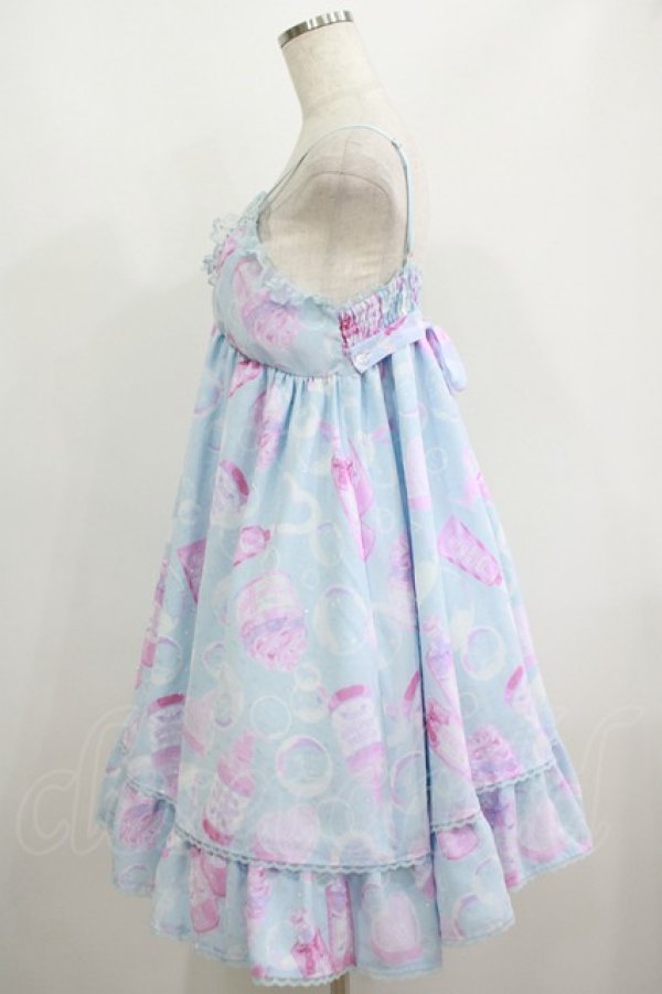 画像2: Angelic Pretty / Lovely Bathroomジャンパースカート Free サックス H-25-06-17-007-AP-OP-NS-ZH (2)