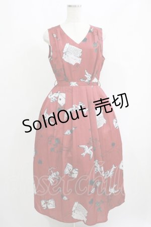 画像: axes femme / ハートキューピット柄ワンピース Free レッド H-25-06-17-011-AX-OP-NS-ZH