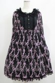 画像1: Angelic Pretty / Sweetie Ribbonワンピース Free ブラック/ピンク H-25-06-17-002-AP-OP-NS-ZH (1)