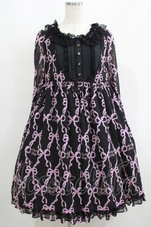 画像: Angelic Pretty / Sweetie Ribbonワンピース Free ブラック/ピンク H-25-06-17-002-AP-OP-NS-ZH