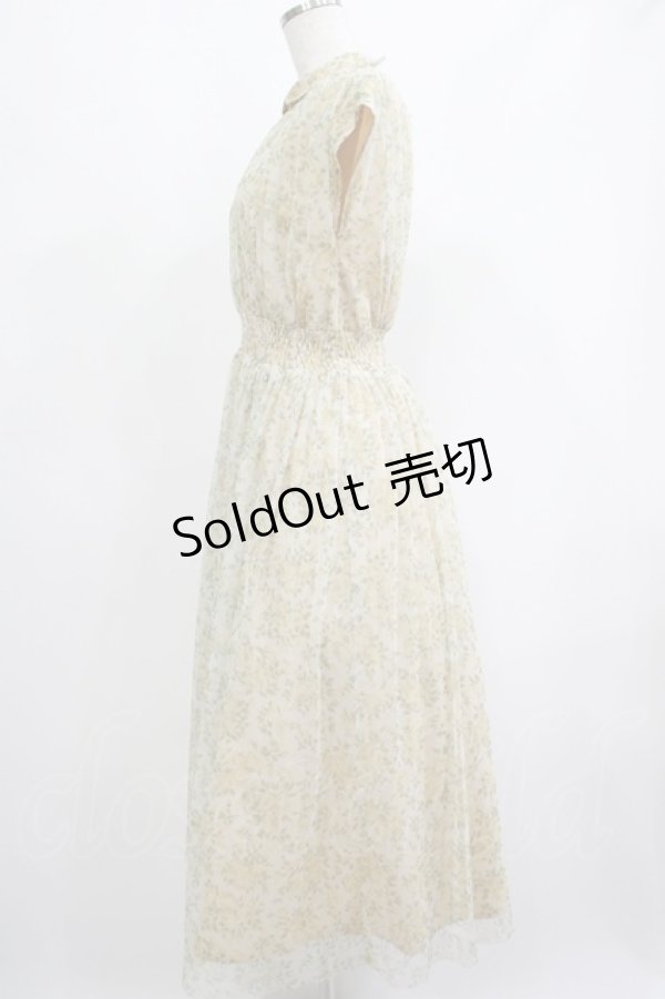 画像2: an another angelus / 50sローズプリントチュールギャザーワンピース Free L/YELLOW H-25-06-17-014-CA-OP-NS-ZH (2)