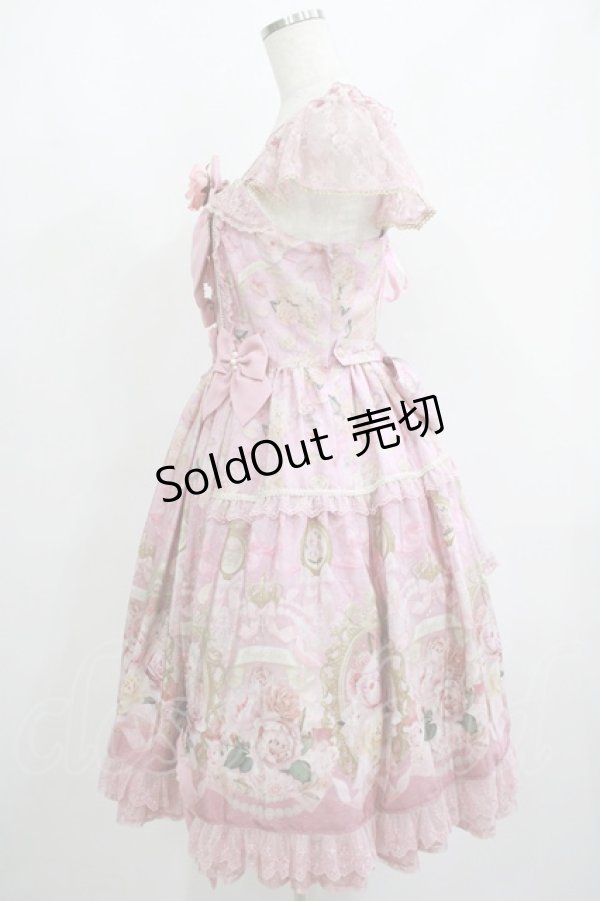 画像2: Angelic Pretty / Rose Museumティアードジャンパースカート Free ピンク H-25-06-17-025-AP-OP-NS-ZH (2)