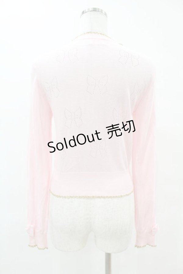 画像2: Angelic Pretty / 恋する乙女リボンニットカーディガン Free ピンク H-25-06-18-054-AP-TO-NS-ZH (2)