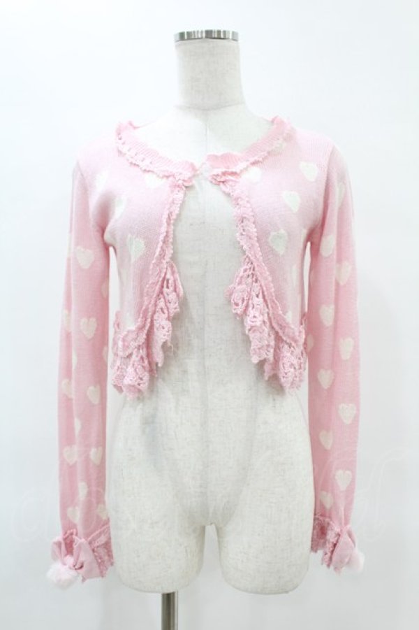 画像1: Angelic Pretty / ラブリィハートファーニットボレロ Free ピンク H-25-06-18-056-AP-TO-NS-ZH (1)