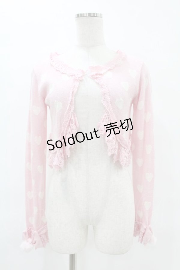画像1: Angelic Pretty / ラブリィハートファーニットボレロ Free ピンク H-25-06-18-056-AP-TO-NS-ZH (1)