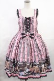 画像1: metamorphose / Happy Sewing Timeジャンパースカート+ヘッドドレスセット サイズ1 ブラック/ピンク H-25-06-18-1001-ME-OP-NS-ZH (1)