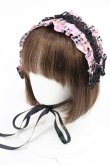 画像5: metamorphose / 【プラスサイズ】Happy Sewing Time フリルジャンパースカート+ヘッドドレスセット プラスサイズ ブラック/ピンク H-25-06-18-1002-ME-OP-NS-ZH (5)