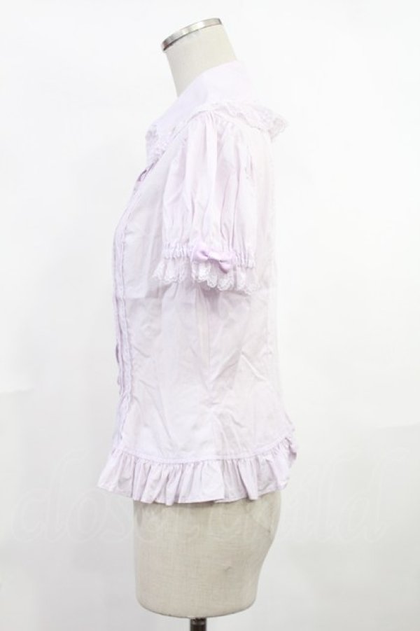 画像2: Angelic Pretty / ブロッサムリボンジャボブラウス Free ラベンダー H-25-06-18-1032-AP-BL-NS-ZH (2)