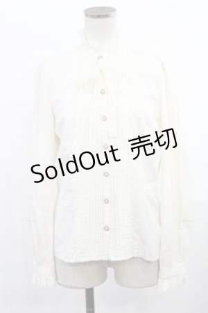 画像: Victorian maiden / レースリボン付スタンドカラーブラウス free アイボリー H-25-06-18-1034-CL-BL-NS-ZH