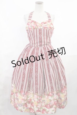 画像: Innocent World / ストロベリージャムジャンパースカート M108cm丈 レッド H-25-06-18-1003-IW-OP-NS-ZH
