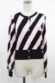 画像1: Angelic Pretty / Candyボーダーニットカーディガン Free ブラック H-25-06-18-1036-AP-TO-NS-ZH (1)