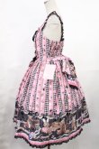 画像2: metamorphose / Happy Sewing Timeジャンパースカート+ヘッドドレスセット サイズ1 ブラック/ピンク H-25-06-18-1001-ME-OP-NS-ZH (2)