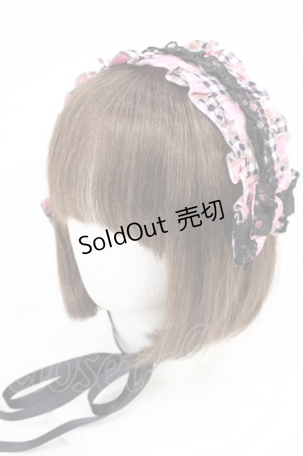 画像5: metamorphose / Happy Sewing Timeジャンパースカート+ヘッドドレスセット サイズ1 ブラック/ピンク H-25-06-18-1001-ME-OP-NS-ZH (5)