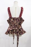画像3: metamorphose / 【プラスサイズ】ゴブラン風くまちゃんフリルビスチェ プラスサイズ ボルドー H-25-06-18-1025-ME-JA-NS-ZH (3)