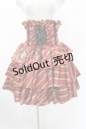 画像: ATELIER PIERROT / ハリー・ポッター フリルコルセットスカート  グリフィンドール（レッド） H-25-06-18-2005-EL-SK-KB-ZH