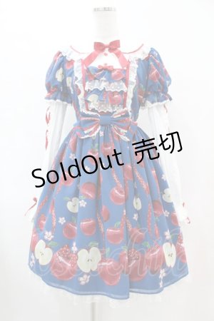 画像: Angelic Pretty / Girly Apples付け袖ワンピースSet Free ブルー H-25-06-18-014-AP-OP-NS-ZH