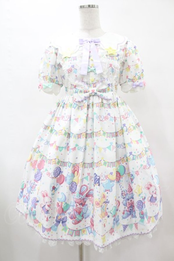 画像1: Angelic Pretty / Happy Garlandワンピース Free シロ H-25-06-18-015-AP-OP-NS-ZH (1)