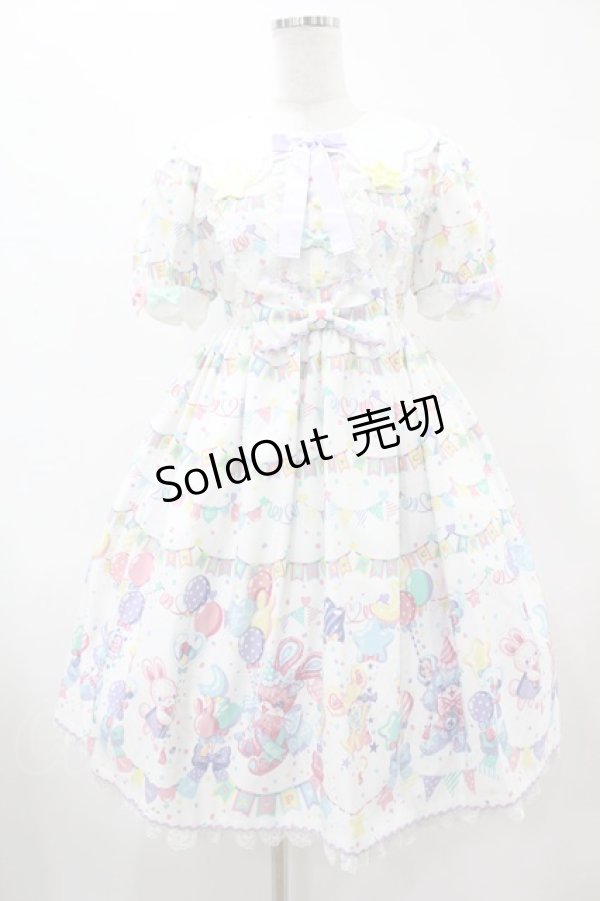 画像1: Angelic Pretty / Happy Garlandワンピース Free シロ H-25-06-18-015-AP-OP-NS-ZH (1)