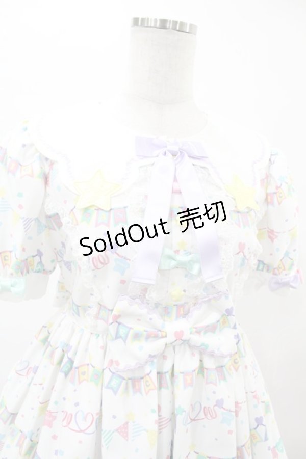 画像4: Angelic Pretty / Happy Garlandワンピース Free シロ H-25-06-18-015-AP-OP-NS-ZH (4)