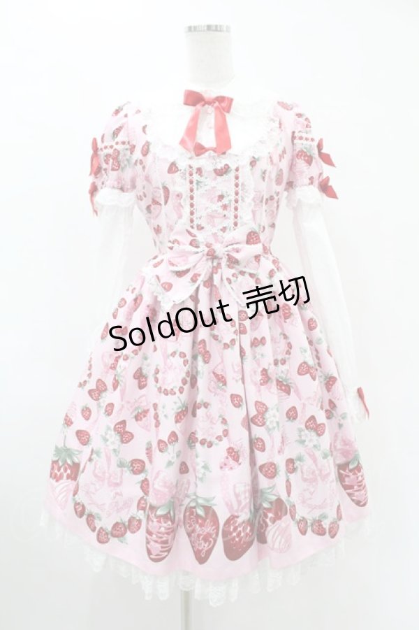 画像1: Angelic Pretty / おめかしBerryワンピース Free ピンク H-25-06-18-019-AP-OP-NS-ZH (1)