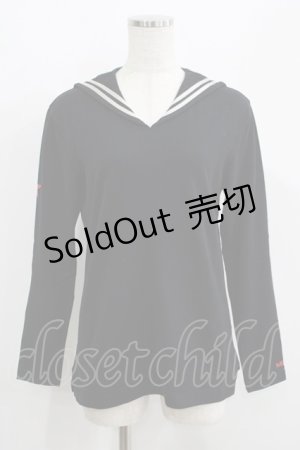 画像: MILK / セーラーカットソー  ブラック H-25-06-19-038-ML-TO-KB-ZH