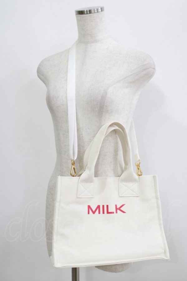 画像1: MILK / MILK Boxトート  オフ H-25-06-19-057-ML-BG-KB-ZH (1)