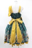 画像2: metamorphose / 【プラスサイズ】暁の夢幻灯火 タックジャンパースカート プラスサイズ 深碧(Jasper Green)　 H-25-06-19-1033-ME-OP-NS-ZH (2)