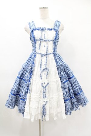 画像: Angelic Pretty / Little Houseジャンパースカート Free ブルー H-25-06-19-1034-AP-OP-NS-ZH