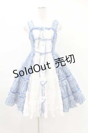 画像: Angelic Pretty / Little Houseジャンパースカート Free ブルー H-25-06-19-1034-AP-OP-NS-ZH