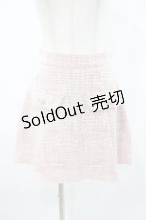 画像: Ank Rouge / MIXツイード台形ミニスカート M ピンク H-25-06-19-1047-CA-SK-NS-ZH