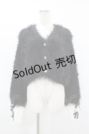 画像: Me roir / あざといシャギーニットカーデ M ブラック H-25-06-19-1060-0-TO-NS-ZT425