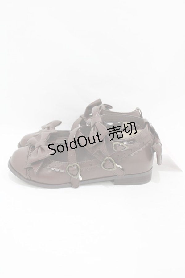 画像2: metamorphose / トリプルリボンクロスストラップシューズ LL（25〜25.5cm） ブラウン H-25-06-19-1001-ME-SH-NS-ZH (2)