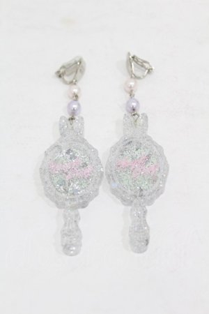 画像: Angelic Pretty / Bunny Mirrorイヤリング  クリア H-25-06-19-1014-AP-AC-NS-ZH