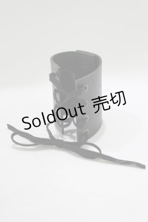 画像: Na+H / レースアップベルトブレスレット  黒 H-25-06-19-061-PU-AC-KB-ZH