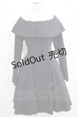 画像: ATELIER BOZ / ウィンザーミニワンピース  ブラック×ブラック H-25-06-19-008-EL-OP-KB-ZH