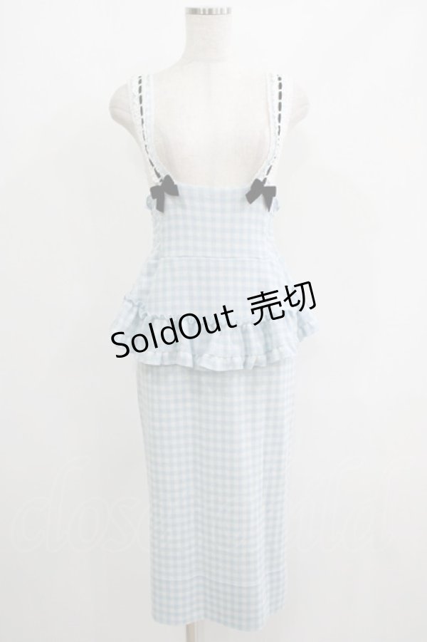 画像1: Katie / SUNDAY CHECK apron skirt S BLUE H-25-06-19-025-LO-SK-KB-ZH (1)