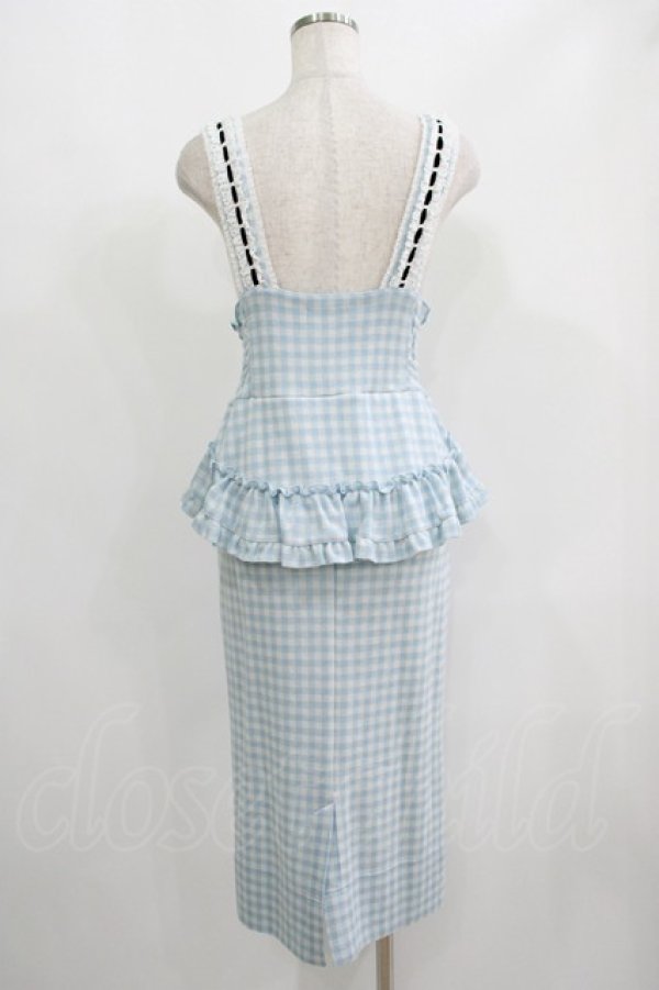 画像3: Katie / SUNDAY CHECK apron skirt S BLUE H-25-06-19-025-LO-SK-KB-ZH (3)