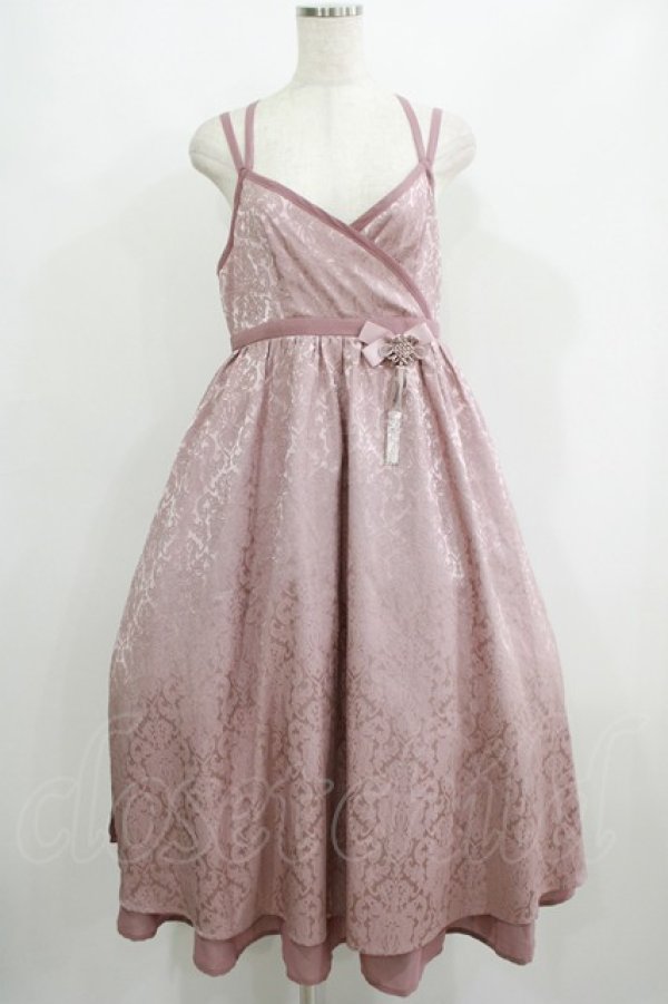 画像1: Amavel / チャイナキャミカシュクールロングワンピース Free ピンク H-25-06-20-004-CA-OP-NS-ZH (1)