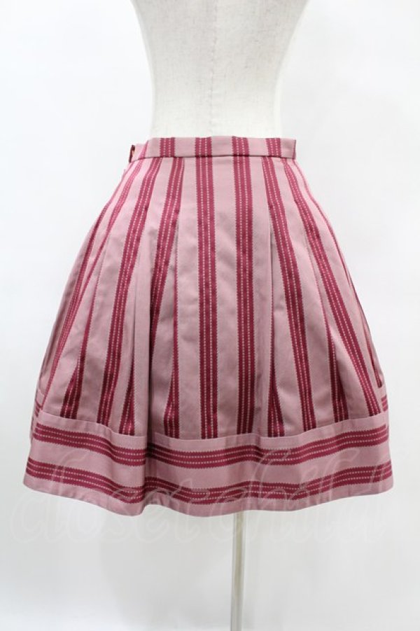 画像2: Jane Marple / Dot Stripe Jacquardのミニスカート  ピンク H-25-06-20-1039-JM-SK-KB-ZT185 (2)