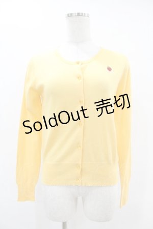 画像: Leur Getter / いちご刺繍カーディガン M イエロー H-25-06-20-1048-LU-TO-KB-ZH