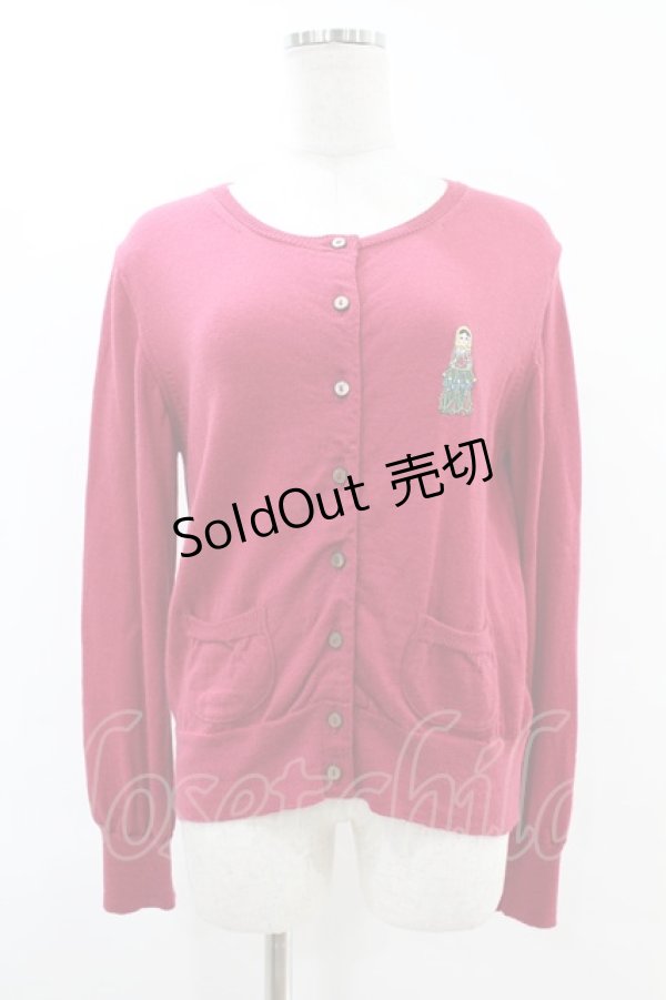 画像1: Jane Marple / Little tassel dollsエンブロイダリーカーディガン  ローズ H-25-10-24-006-JM-TO-KB-ZH (1)
