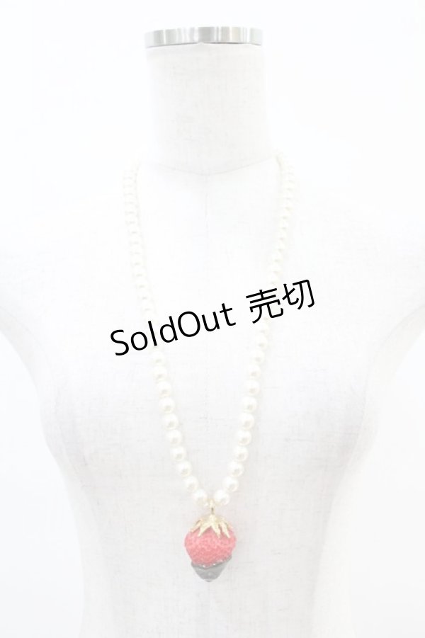 画像2: Q-pot. / Strawberry Chocolate Fondueネックレス  ホワイトパール H-25-10-03-1014-QP-AC-KB-ZH (2)