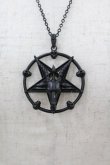 画像1: KILL STAR / バフォメットネックレス  黒 H-25-06-20-1017-SL-AC-KB-ZH (1)