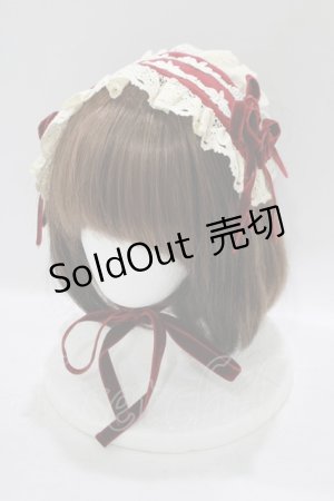 画像: Innocent World / 別珍ミニ薔薇ヘッドドレス  ボルドー H-25-06-20-072-IW-AC-NS-ZH